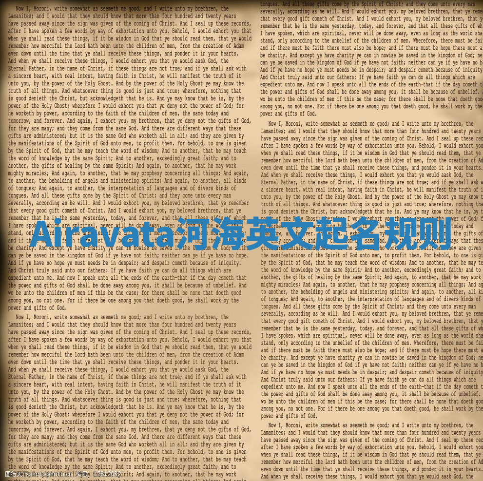 Airavata河海英文起名规则