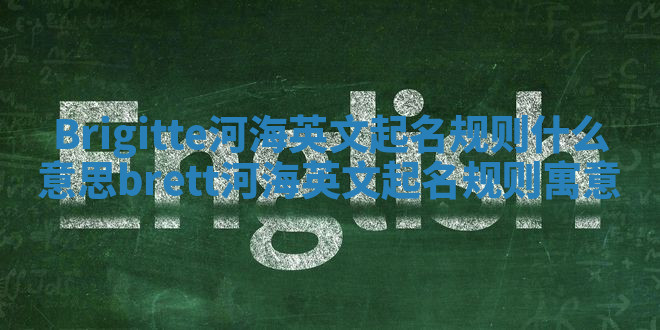 Brigitte河海英文起名规则什么意思_brett河海英文起名规则寓意