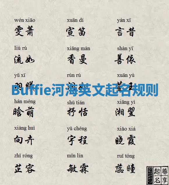 Buffie河海英文起名规则 Buffie河海英文起名规则