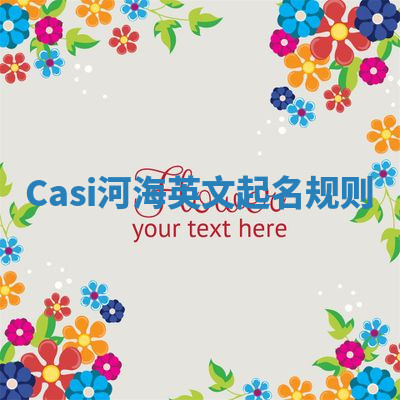 Casi河海英文起名规则