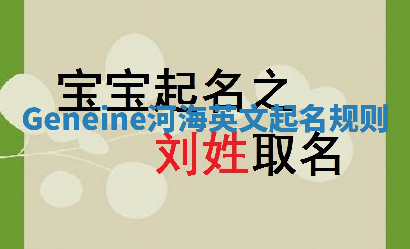 Geneine河海英文起名规则