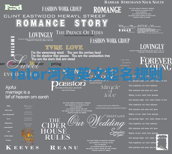 Talor河海英文起名规则 Talor河海英文起名规则