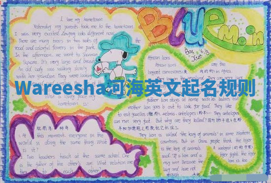 Wareesha河海英文起名规则 Wareesha河海英文起名规则