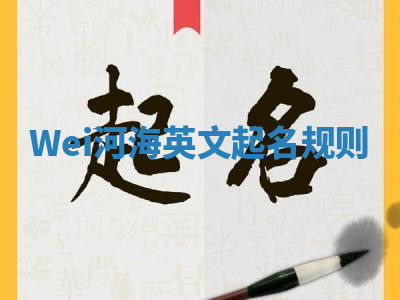 Wei河海英文起名规则